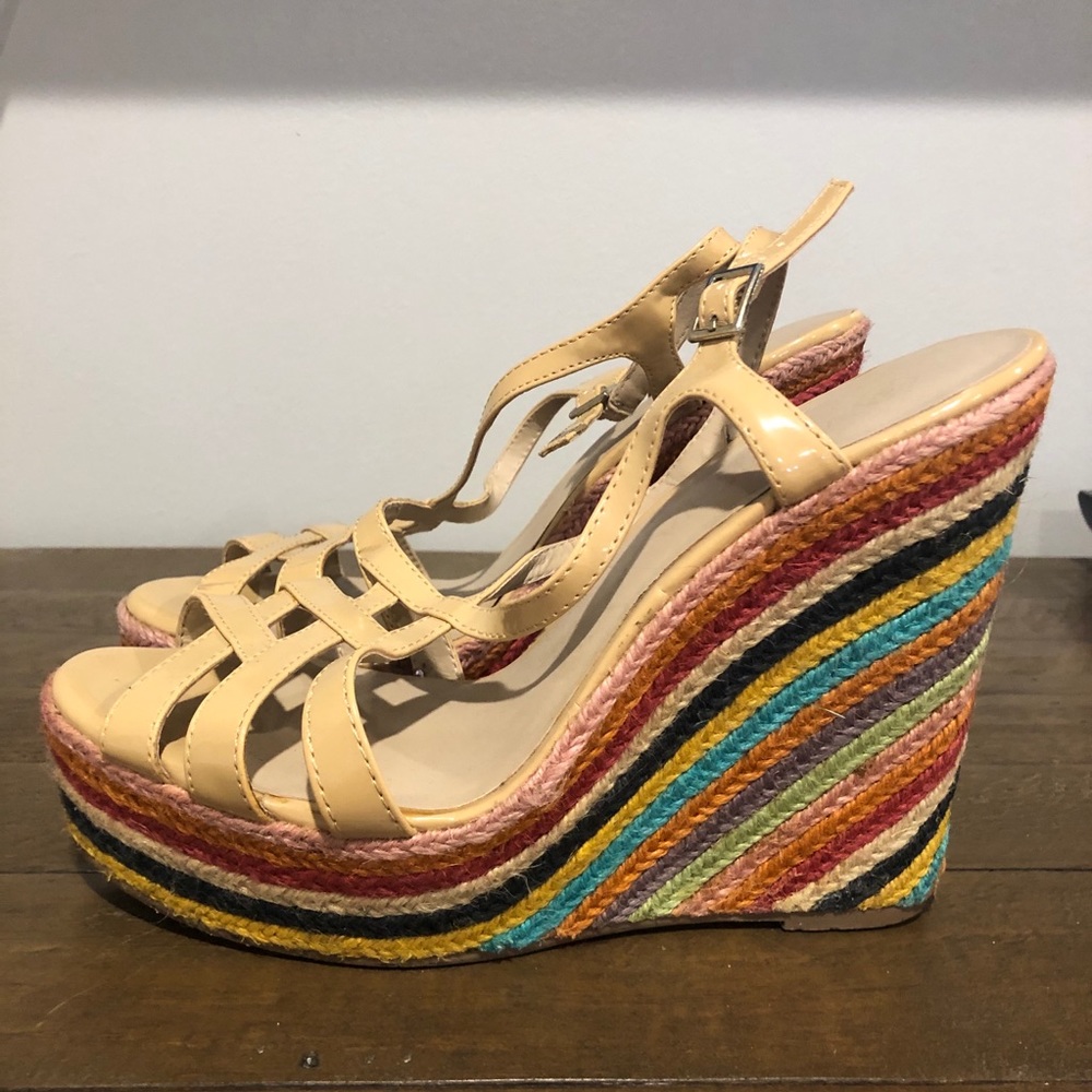 Versona Rainbow Wedge Heels